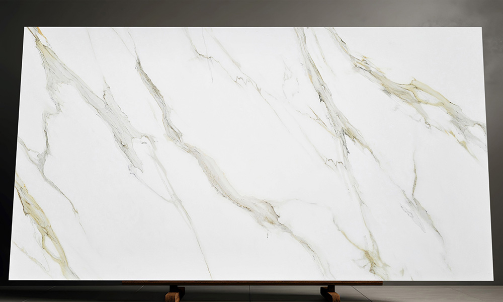 Contemporary Marbleized Slab for Kitchen Countertops in Ireland