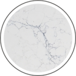 White Marbleized engineered stone colour for kitchen work surfaces